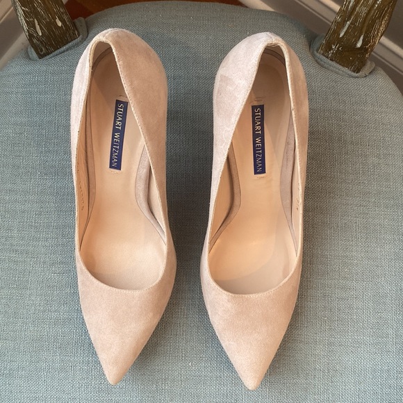 Stuart Weitzman 100mm Pink Suede Pumps Size 9 1/2 - Picture 5 of 13